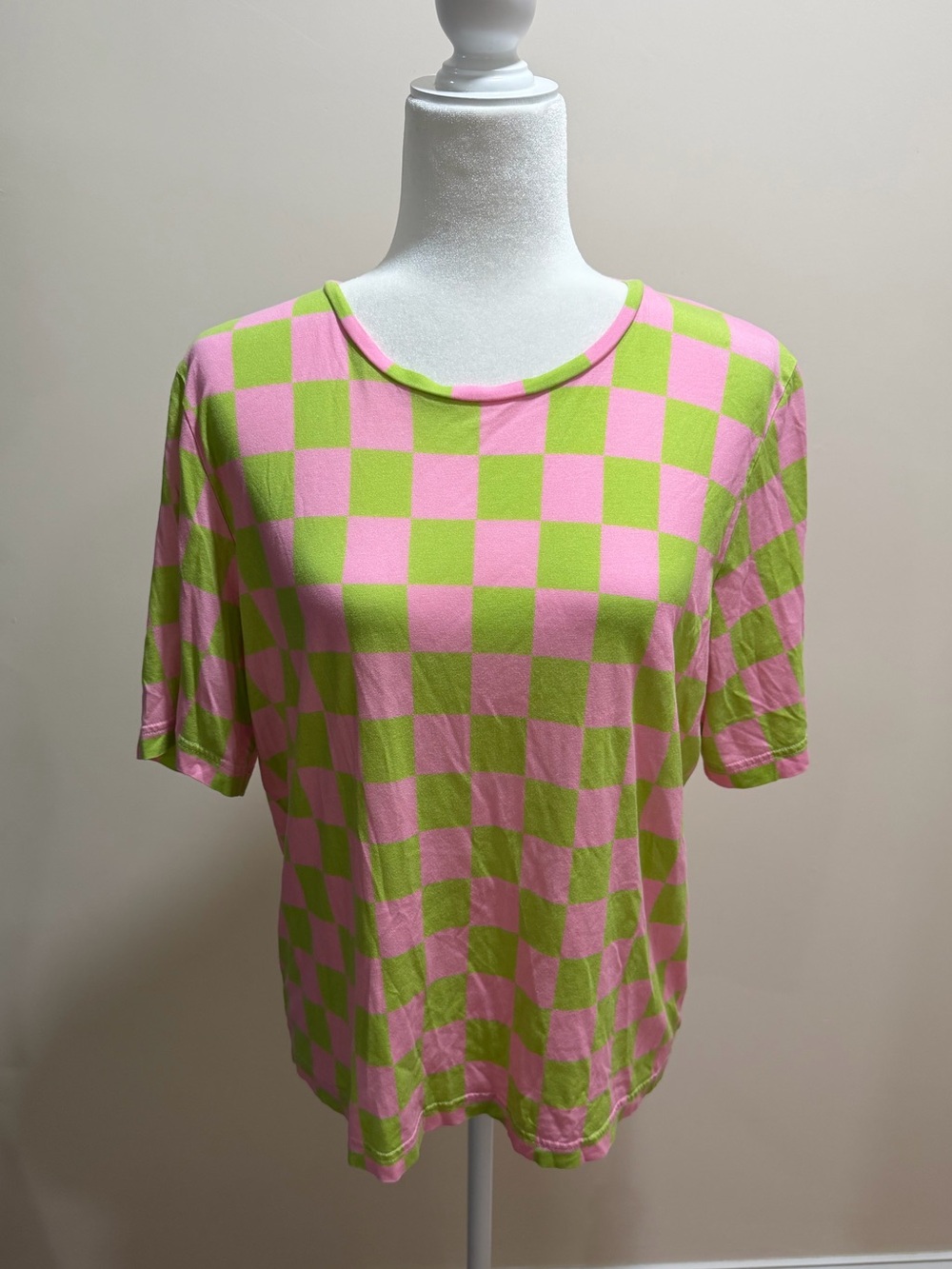 STINE GOYA Pink & Green Cotton Lyocell Blend Leonie T Shirt Top Sz. L